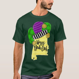 T-shirt Amusant Alabama Joyeux Mardi Gras Carnival Holiday