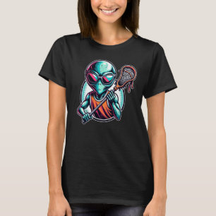 T-shirt Amusant Alien Lax Lacrosse Hommes Garçons Filles J
