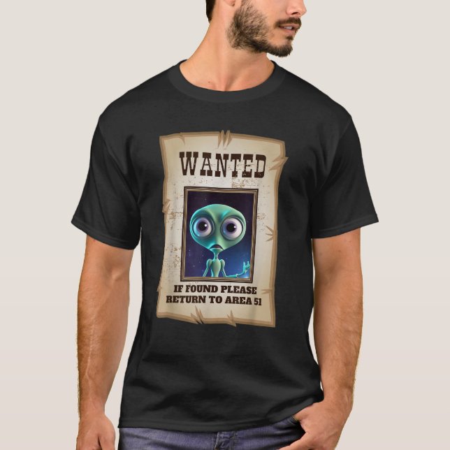 T-shirt Amusant Alien Lover Area 51 Poster Recherché Cowbo (Devant)