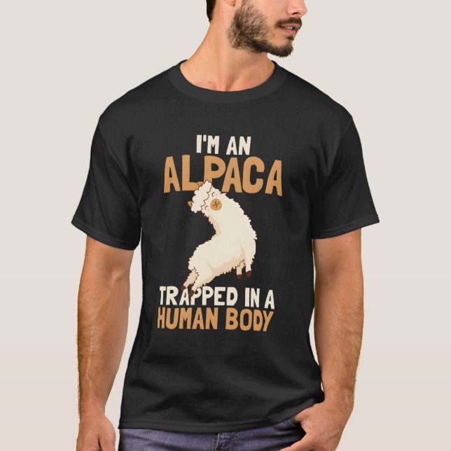T-shirt Amusant Alpaca Lover Design Alpaca Dans Un Corps H (Devant)