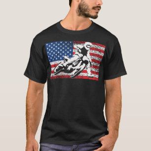 T-shirt Amusant American Flat Track Moto Cool cadeau vélo