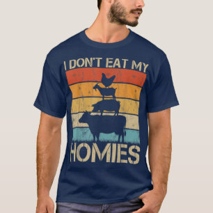 T-shirt Amusant Amoureux des animaux végétalien Je ne mang