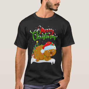 T-shirt Amusant Amoureux des animaux Wombat Xmas éclairage