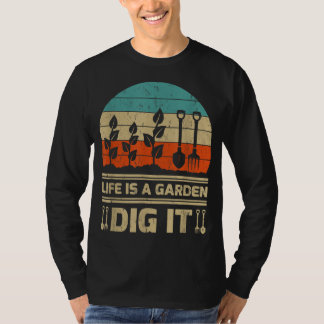 T-shirt Amusant Amoureux des jardins Vintage Retro Life Es