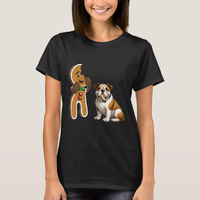 T-shirt Amusant anglais Chien Chien Chien Chien En Train D (Devant)
