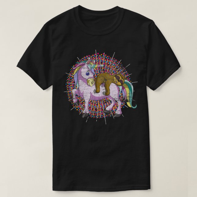 T-shirt Amusant animal Sloth Sleeping Magique Créature Uni (Design devant)