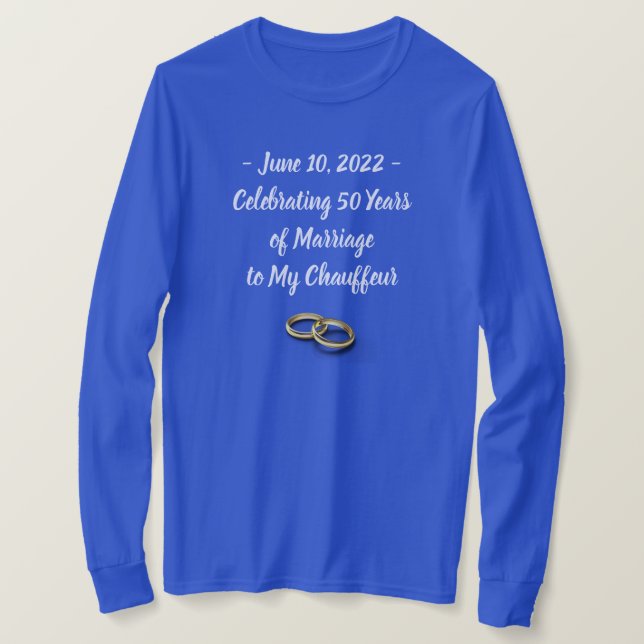 T-shirt Amusant anniversaire Mariage femmes personnalisabl (Design devant)