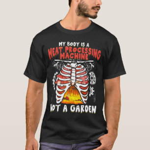 T-shirt Amusant Anti Vegan Meat Mater Funny Meat Lover Bbq