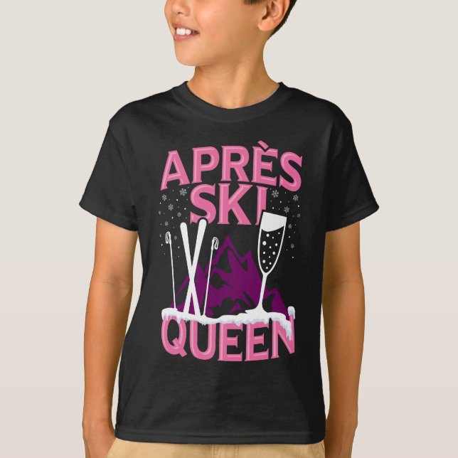T-shirt Amusant Apres Ski Queen Ski Winter Sports Party F (Devant)