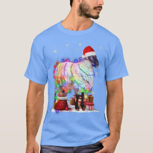 T-shirt Amusant arbre à moutons lumières Noël Jalons de No