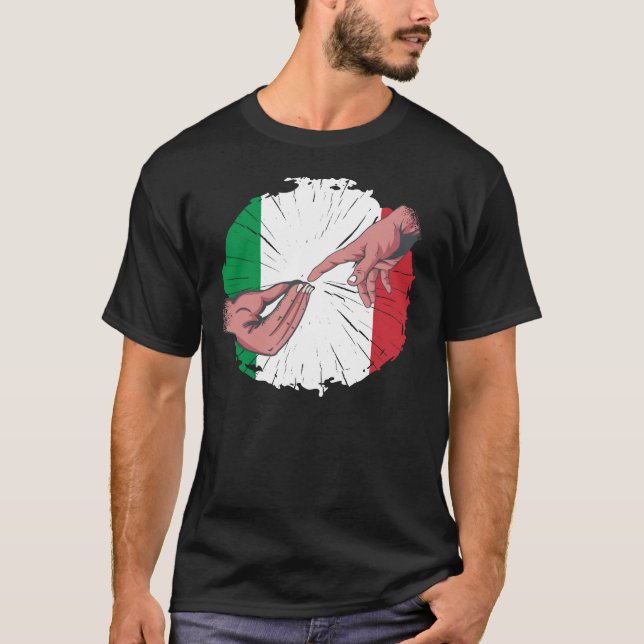 T-shirt Amusant Art Italien American Heritage Creation (Devant)