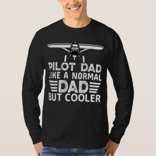 T-shirt Amusant Art Pilote pour Papa Père Avion d'aviation