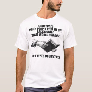 T-shirt Amusant athée athée anti religion anti Dieu