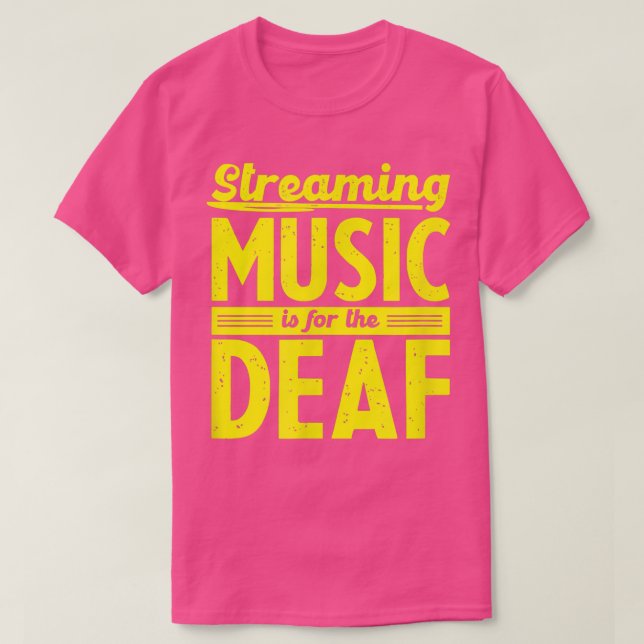 T-shirt Amusant Audiophile Sans Perdu - La Musique En Diff (Design devant)