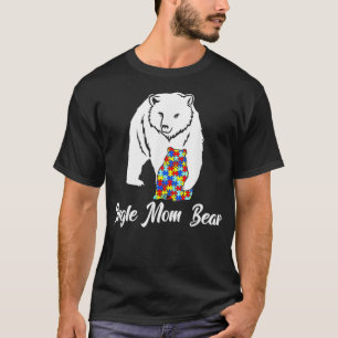 T-shirt Amusant Autisme Famille Mère célibataire Ours Auti