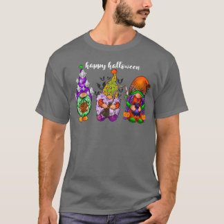 T-shirt Amusant automne Halloween Gnomes, jardin Éffrayant