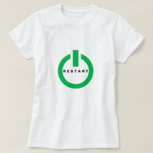 T-shirt amusant avec bouton de réinitialisation et