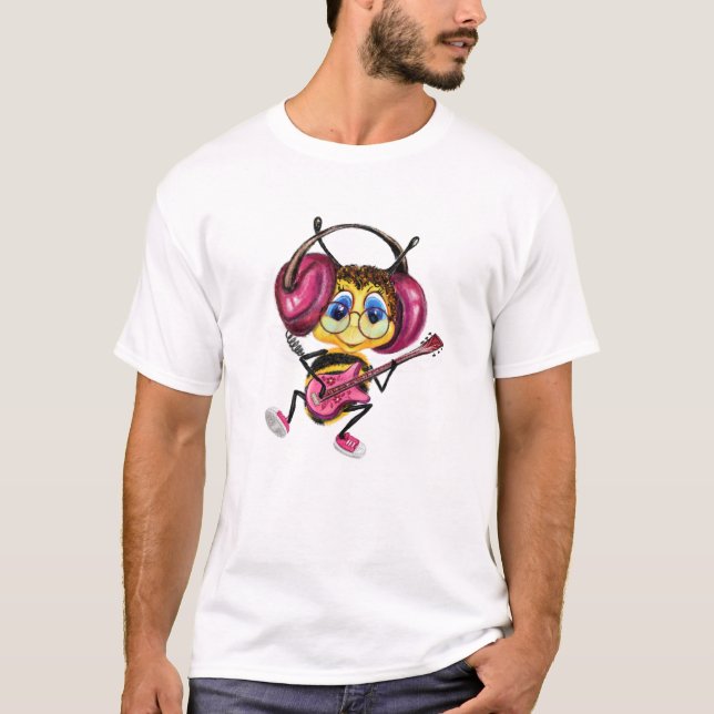 T-shirt amusant avec la guitare (Devant)