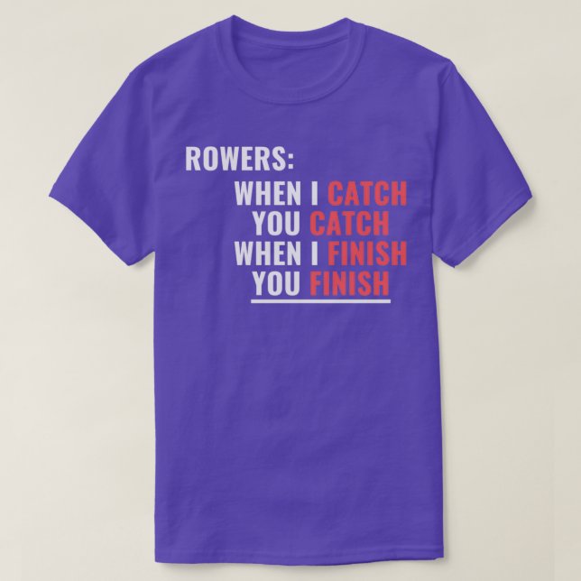 T-shirt Amusant Aviron Vous Attraper J'Attrape (Design devant)