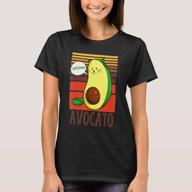 T-shirt Amusant Avocado Avocato Ca Pour Chats (Devant)