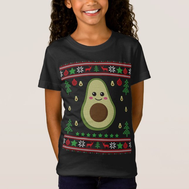 T-Shirt Amusant Avocado laide de Noël sucré Adulte G (Devant)
