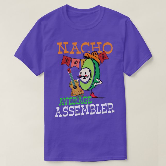T-shirt Amusant Avocado Sombrero Fiesta Nacho moyen (Design devant)
