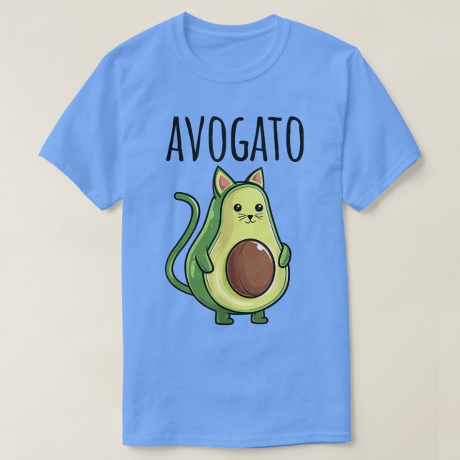 T-shirt Amusant Avogado Chat Maman Papa Vegan Végétarien C (Design devant)