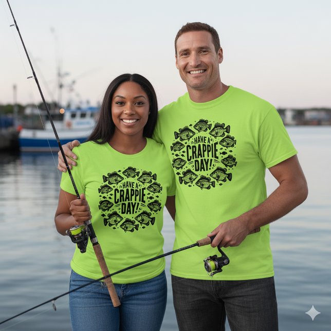 T-shirt Amusant Avoir une Journée de la Crappie Pêche (Funny Have a Crappie Day Shirts Cover Photo)