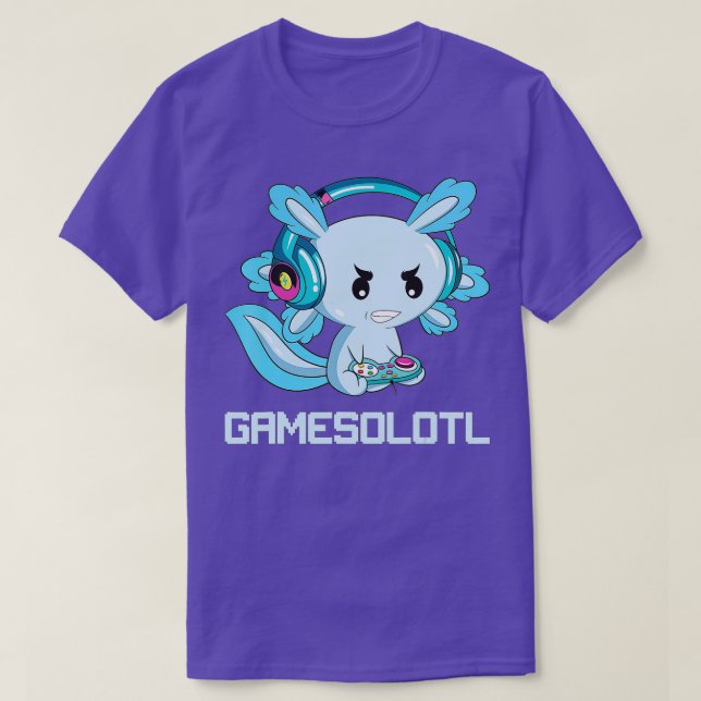 T-shirt Amusant Axolotl Lover Gamesalotl Jeu Axolotl Enfan (Design devant)