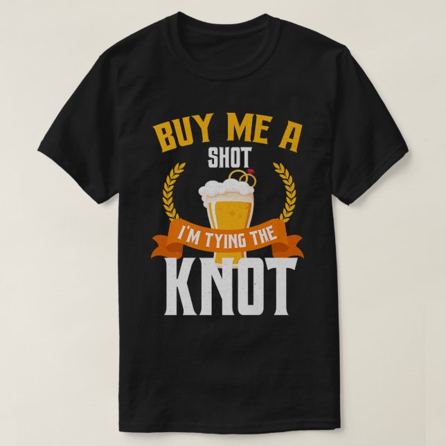 T-shirt Amusant Bachelor Party Shot Glass Groomsmen Nous (Design devant)