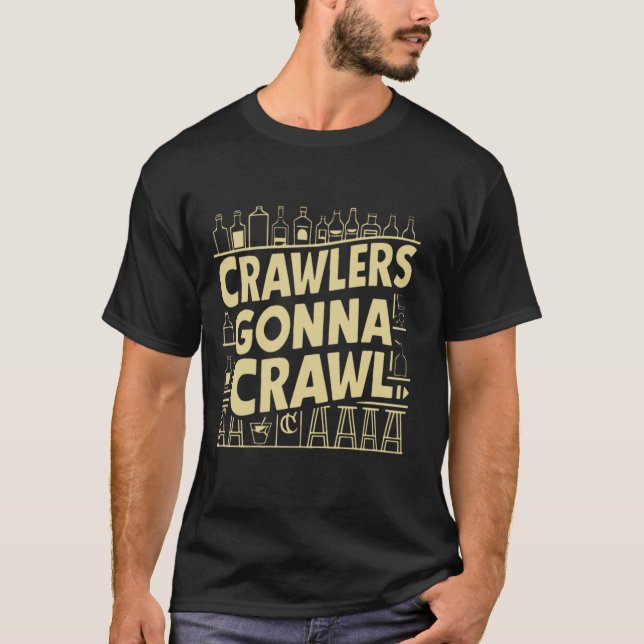 T-shirt Amusant Bar Crawler Team Party (Devant)