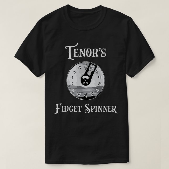 T-shirt Amusant Barbershop Pitch pipe Fidget Spinner Tenor (Design devant)