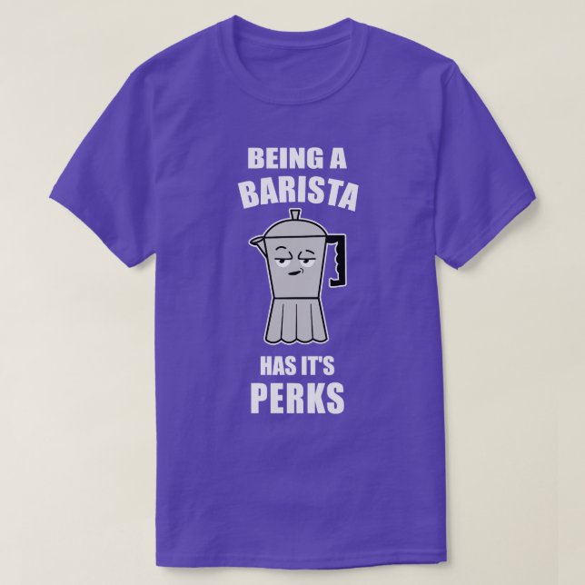 T-shirt Amusant Barista Café Conception (Design devant)