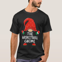 Amusant Basketball Gnome Christmas Matching Famill