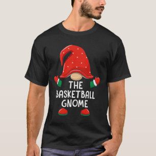 T-shirt Amusant Basketball Gnome Christmas Matching Famill