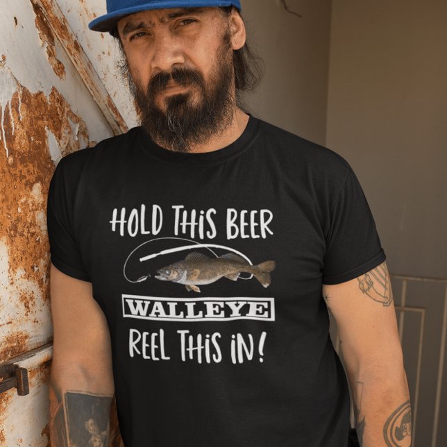 T-shirt Amusant Beer Walleye Pêche Pun Hobby (Créateur téléchargé)