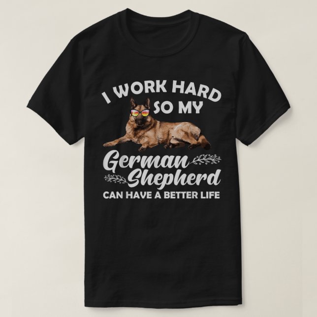 T-shirt Amusant Berger Allemand Design Pour Hommes Femmes  (Design devant)