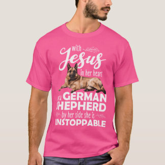 T-shirt Amusant berger allemand pour filles Amoureux des c