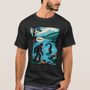 T-shirt Amusant Bigfoot Sasquatch Loch Ness Monster Introd