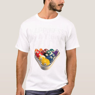 T-shirt Amusant Billard de piscine en rack serré Tee