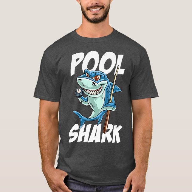 T-shirt Amusant Billard Pool Shark Snooker Hall Joke (Devant)