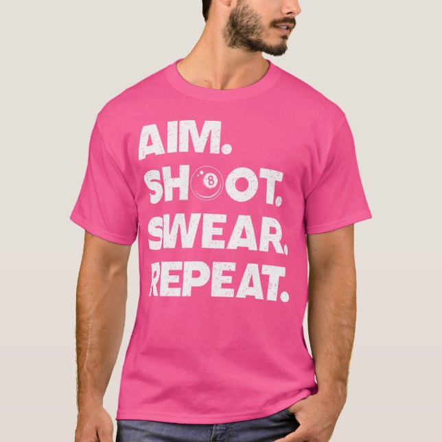 T-shirt Amusant Billiard Art Pour Billiard Player Pool Lov (Devant)