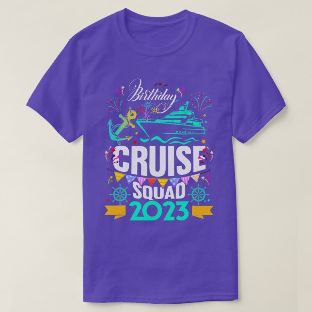 T-shirt Amusant Birthday Cruise Squad 2023 Vacation Party (Design devant)