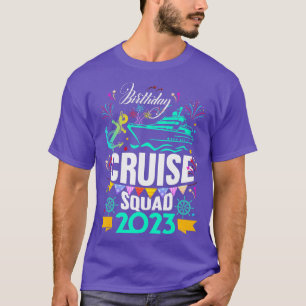 T-shirt Amusant Birthday Cruise Squad 2023 Vacation Party