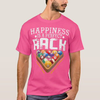 T-shirt Amusant Bonheur De Piscine Est Un Billard De Rack