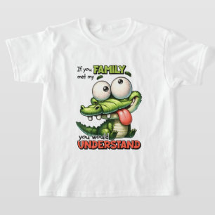 T-shirt Amusant bot gator mot art Famille