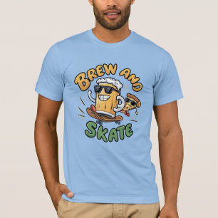 T-shirt amusant brasser et patiner