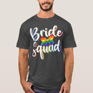 T-shirt Amusant Brigade Lesbian Gay LGBT Rainbow Flag Gr