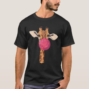 T-shirt Amusant Bubblegum Giraffe gomme à mâcher Amoureux