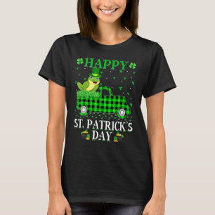 T-shirt Amusant Buffalo Plaid Camion vert Arbre Grenouille